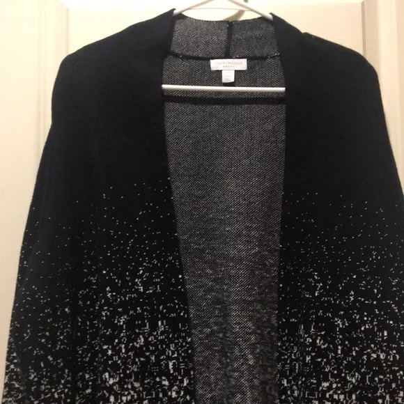 NWT Charter Club size 3X women’s Black White Ombre Cardigan sweater long sleeves - Picture 4 of 9